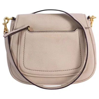 Pre-owned Marc Jacobs Cream Pebbled Leather Crossbody Bag In White