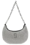 Marc Jacobs Crescent-shaped Small Curve Bag With Rhinestone Embellishment In Metallic