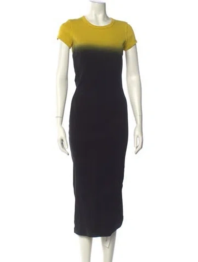 Pre-owned Marc Jacobs Crew Neck Long Dress In Black