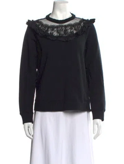 Pre-owned Marc Jacobs Crew Neck Long Sleeve Sweatshirt In Black