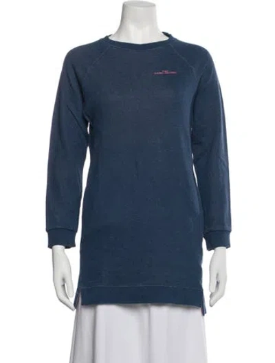 Pre-owned Marc Jacobs Crew Neck Long Sleeve Sweatshirt In Blue