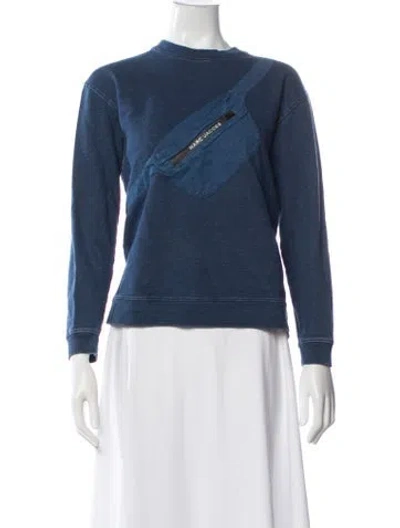 Pre-owned Marc Jacobs Crew Neck Long Sleeve Sweatshirt In White