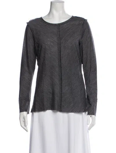 Pre-owned Marc Jacobs Crew Neck Long Sleeve Top In Black