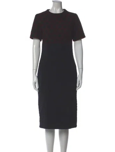 Pre-owned Marc Jacobs Crew Neck Midi Length Dress In Black