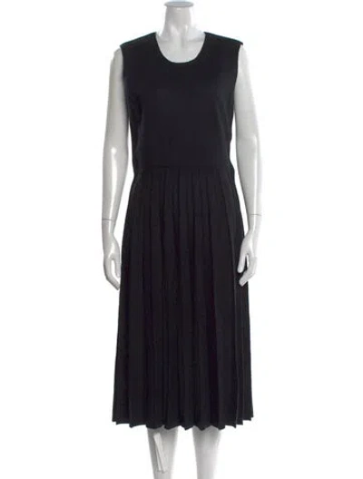 Pre-owned Marc Jacobs Crew Neck Midi Length Dress In Black