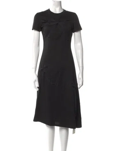 Pre-owned Marc Jacobs Crew Neck Midi Length Dress In Black