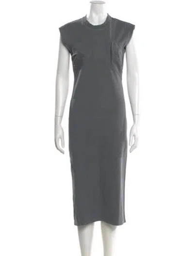 Pre-owned Marc Jacobs Crew Neck Midi Length Dress In Gray
