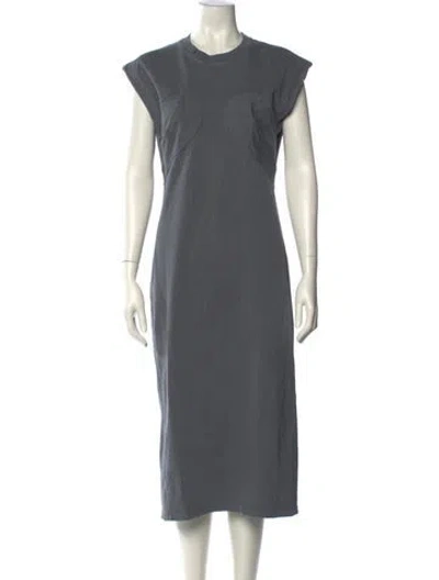 Pre-owned Marc Jacobs Crew Neck Midi Length Dress In Gray