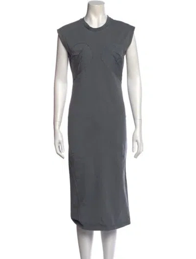 Pre-owned Marc Jacobs Crew Neck Midi Length Dress In Gray