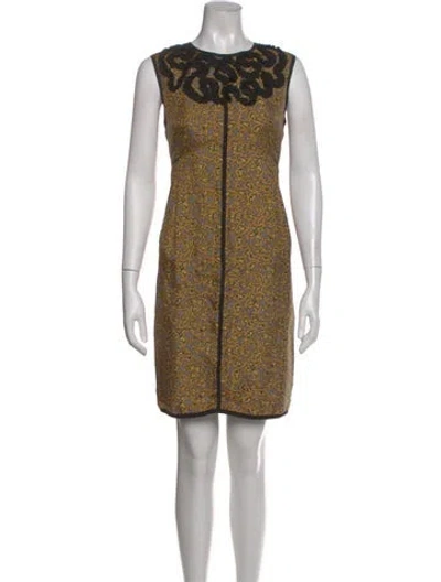 Pre-owned Marc Jacobs Crew Neck Midi Length Dress In Gray