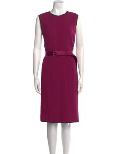Pre-owned Marc Jacobs Crew Neck Midi Length Dress In Purple