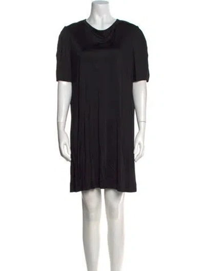 Pre-owned Marc Jacobs Crew Neck Mini Dress In Black