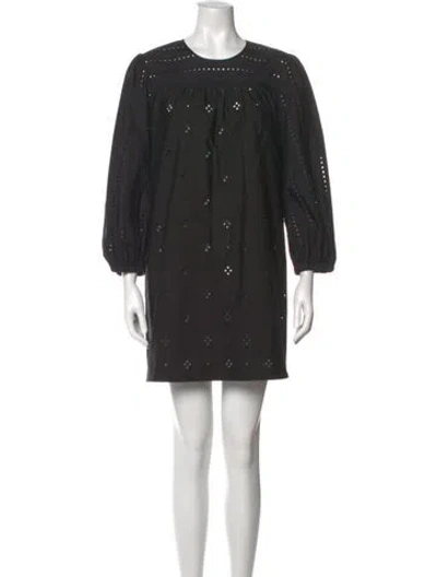 Pre-owned Marc Jacobs Crew Neck Mini Dress In Black