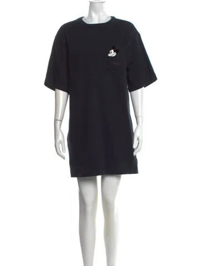 Pre-owned Marc Jacobs Crew Neck Mini Dress In Black
