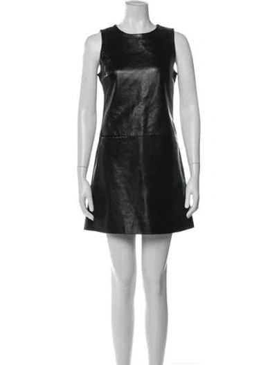 Pre-owned Marc Jacobs Crew Neck Mini Dress In Black