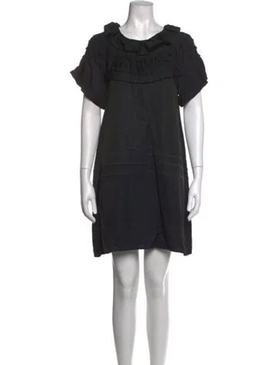 Pre-owned Marc Jacobs Crew Neck Mini Dress In Black