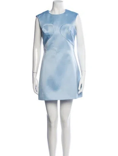 Pre-owned Marc Jacobs Crew Neck Mini Dress In Blue