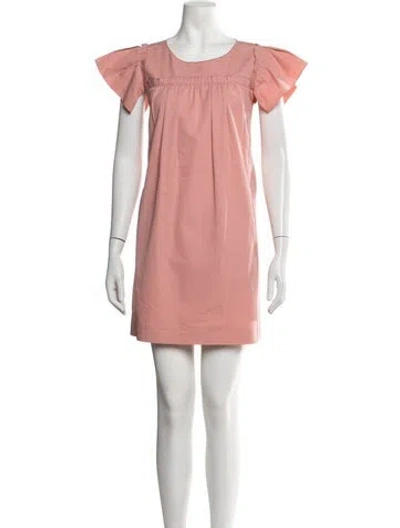 Pre-owned Marc Jacobs Crew Neck Mini Dress In Pink