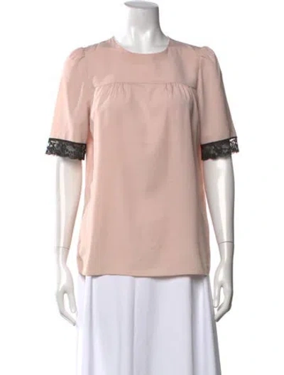 Pre-owned Marc Jacobs Crew Neck Short Sleeve Blouse In Neutrals