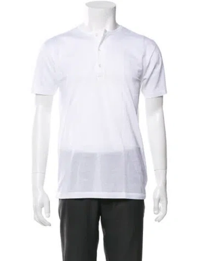 Pre-owned Marc Jacobs Crew Neck Short Sleeve Henley In White