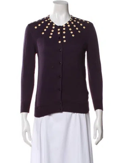 Pre-owned Marc Jacobs Crew Neck Sweater In Purple