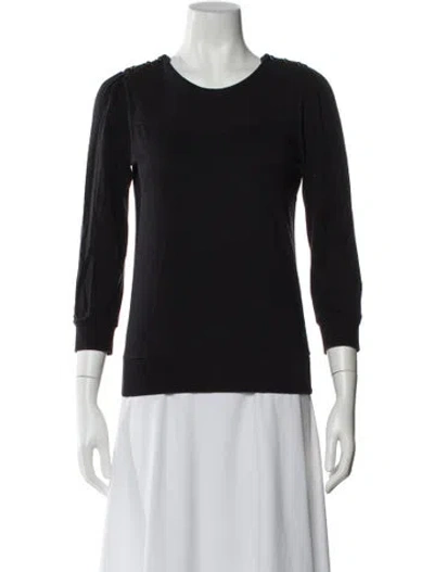 Pre-owned Marc Jacobs Crew Neck Three-quarter Sleeve Top In Black