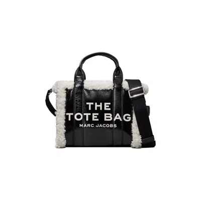Pre-owned Marc Jacobs Crinkle Shearling Small Tote Bag 'black/white' | Men's Size Onesize