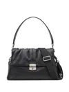 Marc Jacobs The Cristina Messenger Leather Shoulder Bag In Black
