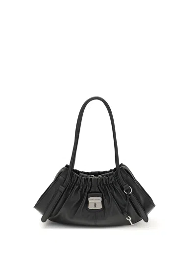 Marc Jacobs The Croc Cristina Small Satchel Crossbody Bag In Black