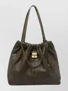 Marc Jacobs Cristina Tote Bag Leather Shoulder Straps In Green