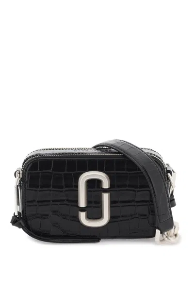 MARC JACOBS CROC-EMBOSSED TWO COMPARTMENT CAMERA HANDBAG FOR WOMEN