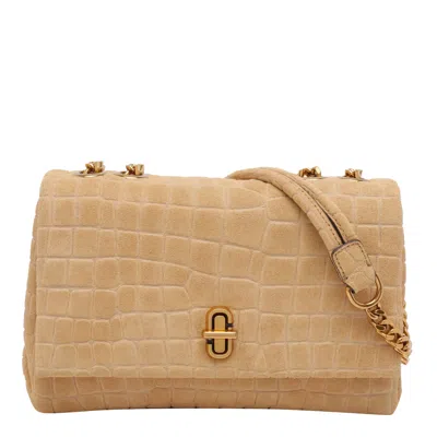 Marc Jacobs Crocodile-embossed Leather Shoulder Bag  Beige In ["beige"]