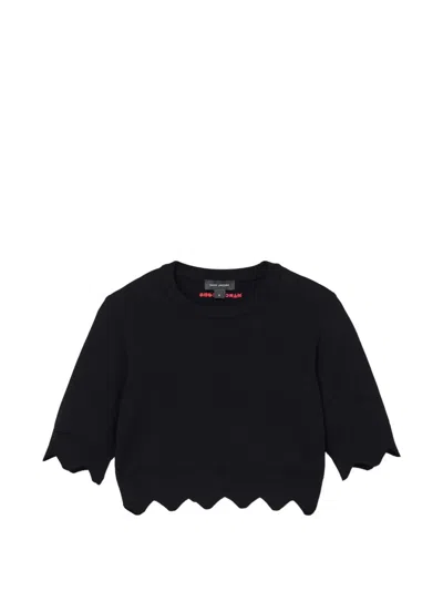 Marc Jacobs Crop Sweater In Black