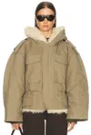Marc Jacobs Cropped Cargo Parka In Utility Khaki