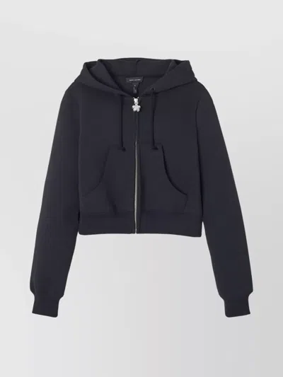 MARC JACOBS CROPPED COTTON HOODIE DRAWSTRING HOOD