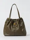 Marc Jacobs The Cristina Chain-embellished Drawstring Tote Bag In Green