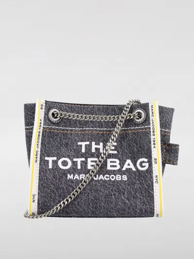 Marc Jacobs The Mini Tote Bag Denim In Black