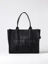 Marc Jacobs 'the Large Tote Bag' Black Shoulder Bag With Logo Lettering In Black