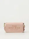 Marc Jacobs 'the Mini Bag' Pink Crossbody Bag With Logo Detail In Cyclamen