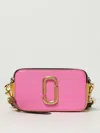 Marc Jacobs The Snapshot Shoulder Bag In Rose-pink Leather In Pink