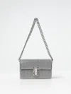 Marc Jacobs Silver Fixed Curb Chain Shoulder Strap Bag In Silver