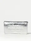 Marc Jacobs The Metallic Leather Chain Silver Mini Cross-body Bag Size In Silver