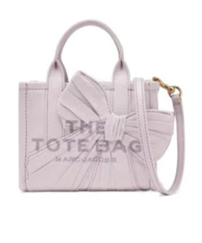 Marc Jacobs Crossbody Tote In Canvas With Oversized Bow In Superficial Iris