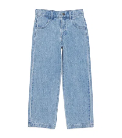 Marc Jacobs Kids' Crystal-embellished Straight Jeans In Blue