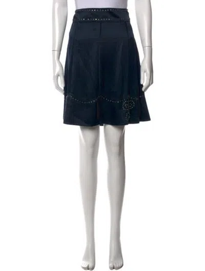 Pre-owned Marc Jacobs Crystal Embellishments Mini Skirt In Blue