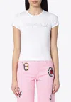 Marc Jacobs Crystal Logo T-shirt In White