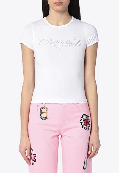MARC JACOBS CRYSTAL LOGO T-SHIRT
