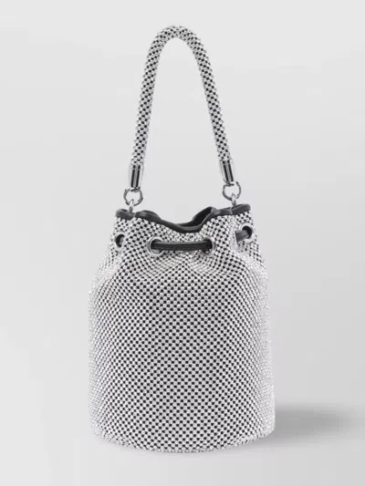 Marc Jacobs Crystal Mini Bucket Bag With Top Handle In White