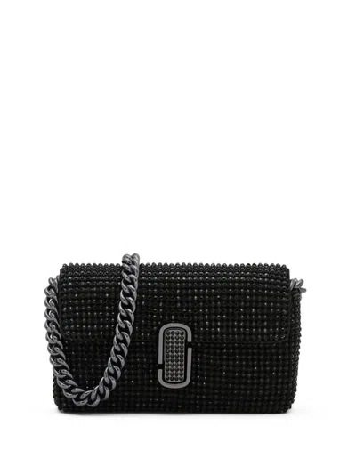 Marc Jacobs Crystal Mini Shoulder Handbag In Burgundy