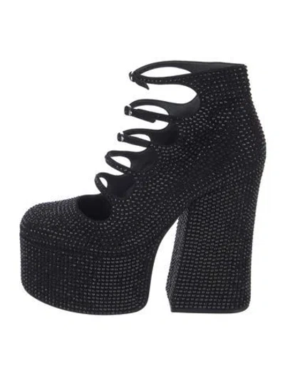 Pre-owned Marc Jacobs Crystal Pumps In Black